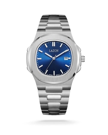 ساعة رجالية من الستيل بميناء كحلي - Midnight Blue