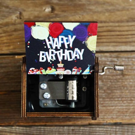 صندوق موسيقى أسود Happy Birthday