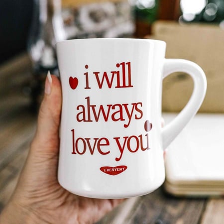 كوب قهوة شاي  I will always Love You أكواب هدية متجر هدايا عيد ميلاد