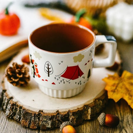 كوب خريف أكواب قهوة لاتيه متجر هدايا عيد ميلاد اكتوبر نوفمبر هدية تخرج