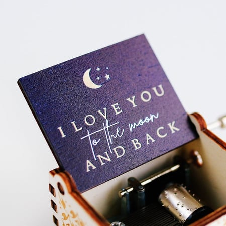 هدية عيد ميلاد متجر هدايا صندوق موسيقى Love You To The Moon Music Box
