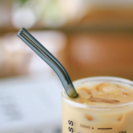 مزاز زجاج شفاط قزاز وردي مصاص قهوة عصير سموذي شفاط سترو فرشاة تنظيف