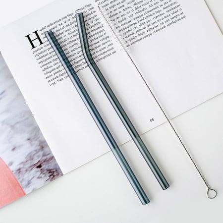 مزاز زجاج شفاط قزاز أسود مصاص قهوة عصير سموذي شفاط سترو سبانش لاتيه