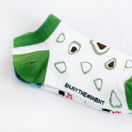 جوارب رياضية قصيرة صبار أفوكادو سوكس socks الجوارب الرياضية شرابات