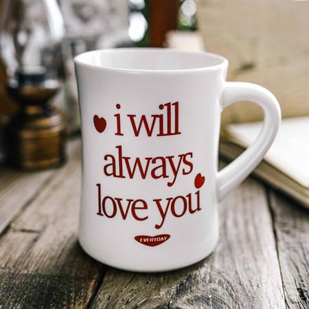 كوب قهوة شاي  I will always Love You أكواب هدية هدايا عيد ميلاد حب