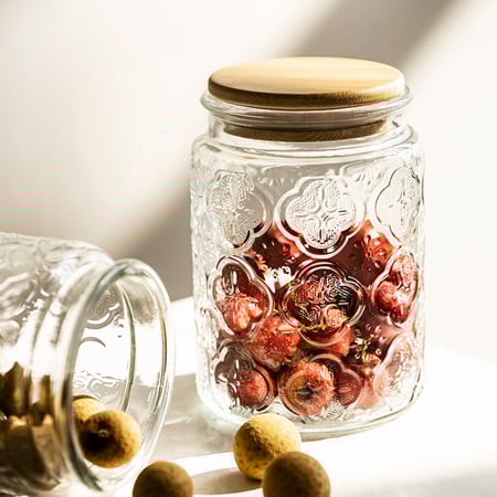 قارورة زجاج زجاجية ميسون مايسون جار طريقة تنظيم أرفف المطبخ خزائن متجر