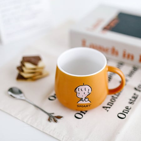 كوب قهوة smart  أكواب هدية عيد ميلاد هدايا تخرج أصفر صداقة mug gift