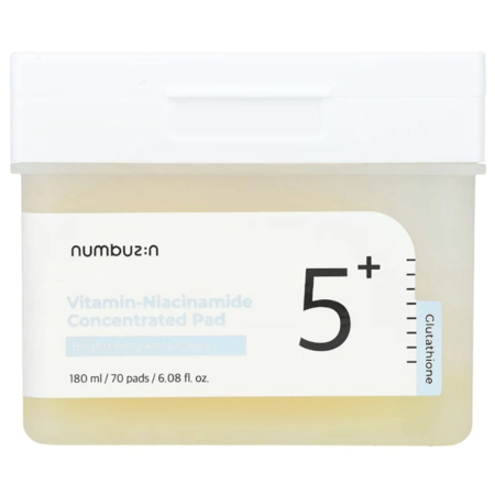 نومبوزين 5 + مسحات مركزة بفيتامين النياسيناميد لتفتيح البقع الداكنه ، 180 مل (70 قطعة)