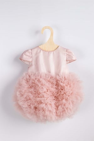 فستان قصير الأكمام بودرة تول للأطفالLe Mabelle