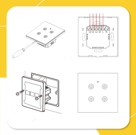 مفتاح ذكي جداري ( احادي )