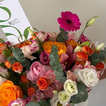 بوكيه ورد ألوان صيفية