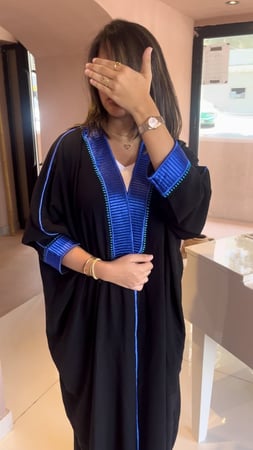 Blue Bisht Abaya