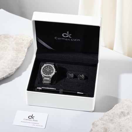 طقم رجالي كارمن كلاين ستيل فضي