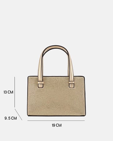 شنطة نسائية بلون ذهبي