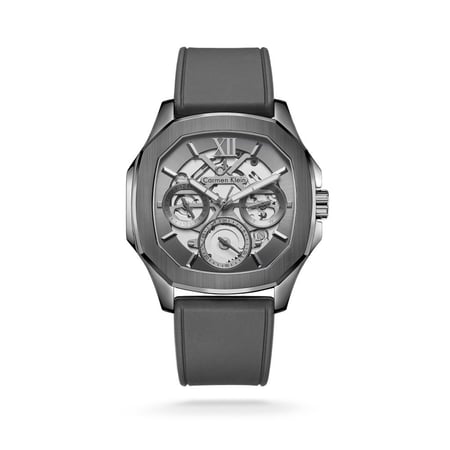 ساعة رجالية كارمن كلاين ربر رمادي