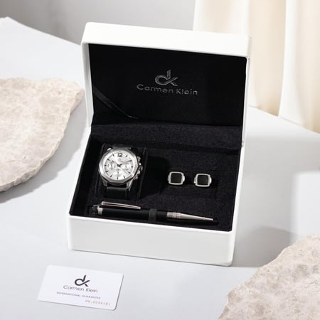 طقم رجالي كارمن كلاين جلد اسود