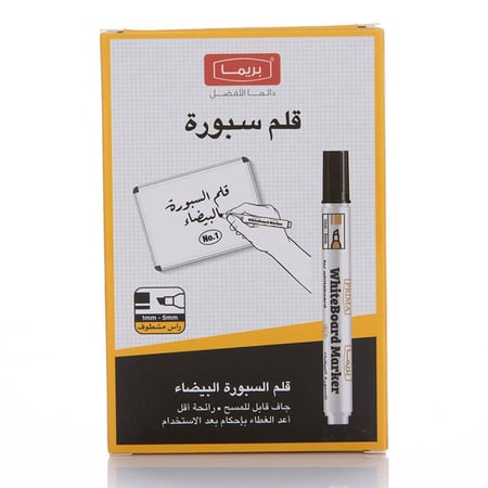 قلم سبورة بريما مشطوف أسود