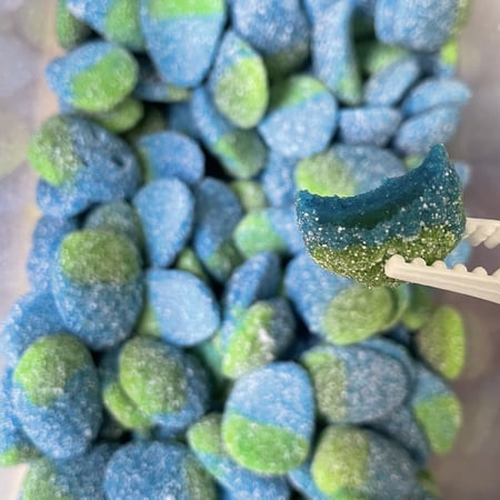 حلوى جيلي فراولة زرقاء حامضة من اسبانيا