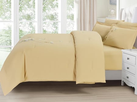 مفرش جوليا صيفي مفرد ونص مطرز 6 قطع