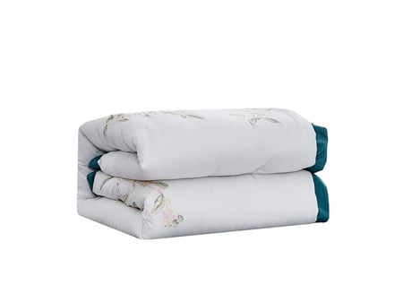 مفرش دان صيفي مزدوج خامة قطنية مطرزة 4 قطع