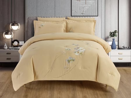 مفرش جوليا صيفي مفرد ونص مطرز 6 قطع