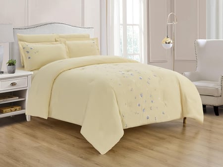 مفرش نايا صيفي مزدوج مطرز 6 قطع