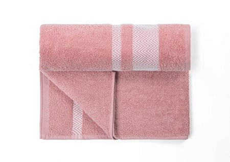 منشفة هرنبون الصغيرة من خامة القطن - وردي