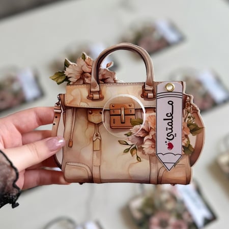 كريم يدين على شكل شنطة – هدية يوم المعلم