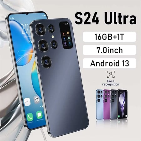 هاتف S24 Ultra 5G لون أسود رام 12 تخزين 256GB بطارية 7000ملي امبير -مجدد