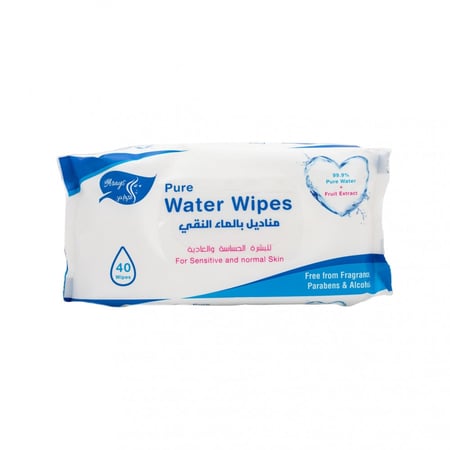 مناديل مبللة بالماء النقي للبشرة الحساسة من العرايس 40 منديل