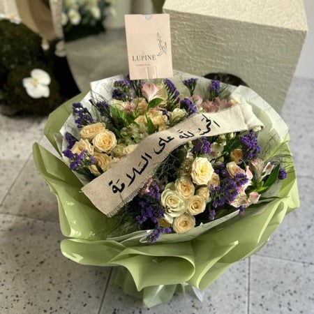 بوكيه ورد طبيعي