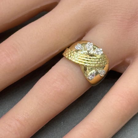 خاتم تصميم الالماس 18k