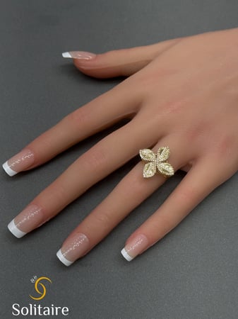 خاتم تصميم الالماس 18k