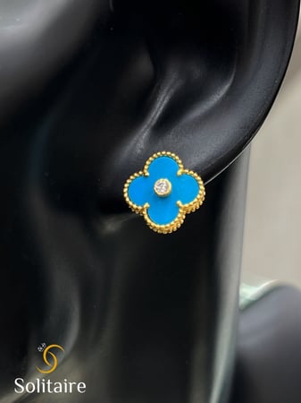 حلق ورده ايطالي 18k