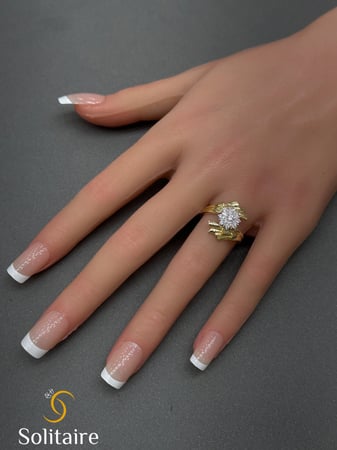 خاتم تصميم الالماس 18k