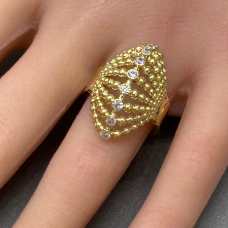 خاتم تصميم الالماس 18k