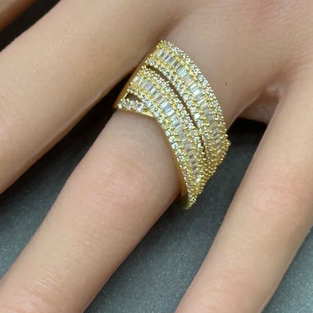 خاتم تصميم الالماس 18k