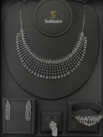 طقم شبكة ابيض18k