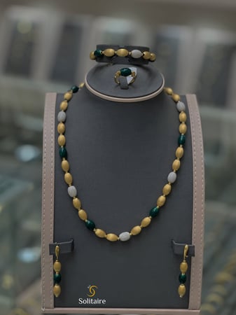 طقم السبحة ايطالي 18k