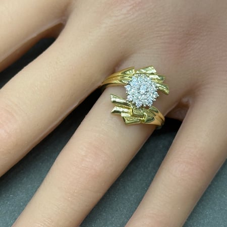 خاتم تصميم الالماس 18k