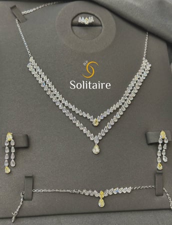 طقم تصميم الالماس 18k