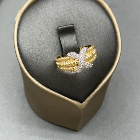 خاتم الاكس تصميم الالماس 18k