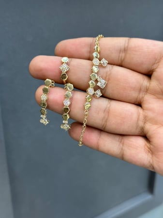 طقم تطبيق الالماس 18k