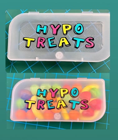 علبة لحفظ اقراص الجلوكوز Hypo Pots