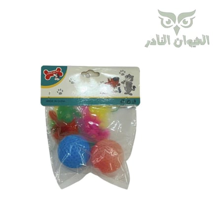 كور العاب قطط وكلاب وطيور قطعتين عشوائي