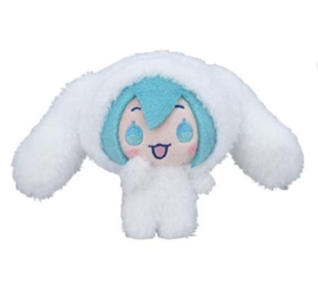 [ شحن فوري ] ميدالية هاتسوني ميكو الصغيرة كوسبلاي سينامورول | Hatsune Miku Mini Plushie, CinnaMiku, Cinnamoroll Cosplay Ver