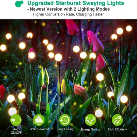 مصابيح حديقة تعمل بالطاقة الشمسية