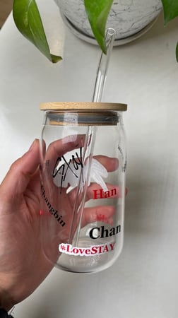 كوب زجاجي Stray Kids