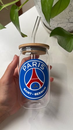 كوب زجاجي شعار باريس سان جيرمان400مل
