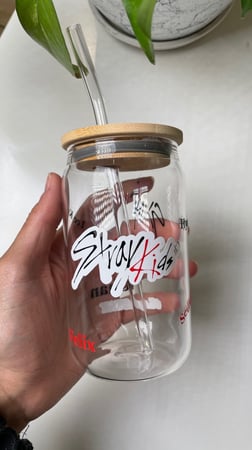 كوب زجاجي Stray Kids